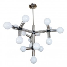 Polished aluminum molecule ceiling fixture